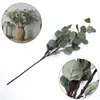 20 pcs/lot 65cm Artificial Fake flowers Green Leaves Eucalyptus Green Plant Silk Nordic For Home Wedding Decoration DIY Wreath