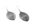 New Boemian Fashion Populari Orecchini di fiori intagliati d'argento Vintage Silver Hollo