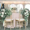 Eucalyptus Garland with Rose Flowers Artificial Vines Faux Silk Greenery Wedding Backdrop Arch Wall Decor for Home Dinning Table1224x