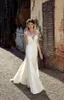 2022 New Vintage Beach Mermaid Abiti da sposa Sexy Applique in pizzo Sheer Neck Piano Lunghezza Bohemian Plus Size Abiti da sposa da sposa BC0833