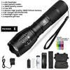 Latarki LED Ultra Bright Torch T6 / L2 / V6 Światło kempingowe 5 Tryby przełącznika 10000 LM Zoomable Light Light Light Użyj 18650