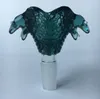 Bunte Pyrex 14mm 18mm gemeinsame Glasschale niedliches Schlangendesign Rauchen handgefertigter Kopf farbiges Kraut zum Rauchen von Bong-Wasserpfeifen