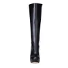 섹시한 파티 스틸레토 하이힐 플랫폼 여성 무릎 높이 부츠 Rodilla Botas Mujer Tacon Alto de Aguja Langschaft Moda YJ3463BT-B1