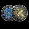 10 pcs Non magnetic The USA military badge 50 mm big size colored souvenir coin gold plated air force medal decoration collectible2693615