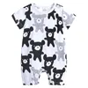 Baby Boys Jumpsuits Cartoon 6 Designs Summer Short Sleeve Cartoon Animal Letter Printed Rompers Clothes Girls Playfit 018M3779154