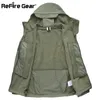 ReFire Gear Giacca tattica militare impermeabile da uomo Giacca militare mimetica Softshell Giacca a vento Cappotto invernale con cappuccio Caccia Abbigliamento CJ191203