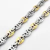 Sunnerlees Fashion Jewelry Rostfritt stål Necklace 10mm Geometric Byzantine Link Chain Silver Gold Color for Men Women SC72 N4000395