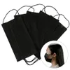 10Pcs Retail packaging Mouth Face Mask Disposable Black Non-Woven Anti-Dust 3 layers Filter Activated carbon protective DHL ship in 12hours