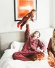 2019 Familien Weihnachten Pyjama Neujahr039s Kostüme Red Plaid passende Familie Outfits Vater Mutter Kinder Baby Kleidung Familie CL4945369