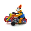 Funny Adult Collection Retro Wind up toy Metal Tin clown on a moroncycle show acrobatics Clockwork toy figures vintage toy SH1903309314