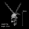 Isang 2021 Men Womens Personality Half Skull Necklace Antique Silver Copper Gothic Jewelry Skull Necklace Wholesale IN0528