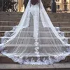 Kvinnor Veil Cape Tulle Lace Applique 3M Elegant Wedding Capes Bridal Wraps Long Train Shawls Cloak5580753