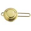 Stainless Steel Gold Tea Strainer Folding Foldable Tea Infuser Basket for Teapot Cup Teaware Wholesale