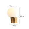 Moderne Luxe Nachtkastje Lampen Creative Designer Metal Base Glass Ball Light Slaapkamer Studiebalie Lamp