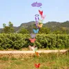 Hot Sale Butterfly Wind Chime Ornaments Creative Home Garden Decoration Craft Barn Födelsedagspresent Butterflies Pendant Wind Chimes Decors