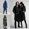 Męskie bluzy moda moda Mężczyźni Trench płaszcz uliczny z kapturem długi wierzchnia wierzchnia punkowa punkowa swoboda damska kurtka płaszcza bluza zima 3xl