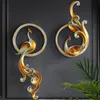 Wall Hanging Decor Resin 3D Phoenix Bird Sculpture Figurines Crafts Mural bedroom home decoration accessories for living room