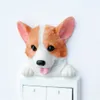 Cute Corgi Resin Switch Stickers Wall Decoration