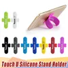 Universal Mini Touch U One Touch Silicone Soft Phone Stand Ring Mount Holder per Smartphone iPhone Samsung Phone Grip 300ps