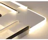 Lustre Lustre LED Éclairage Salon Chambre Carré Vague Lustre Éclairage Blanc Noir Lustre Avize Lustres