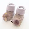 4 Style Autumn and Winter Thick Coral Velvet Threedimensional Doll Cartoon Newborn Baby Tube Slip Floor Socks P1079645003