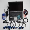 Truck Diagnostic Scanner Tool 125032 USB -länk med bärbara D630 -kablar Full Set 2 års garanti