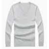 패션 - 2017 가을 겨울 새로운 캐주얼 V 넥 남성 폴로 스웨터 브랜드 스웨터 100 % 코튼 풀오버 남성용 스웨터 무료 배송