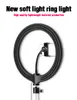 10inch Circle Ring Light with Tripod Stand Big Phone Clip for Ipad Professional Camera Photo Lighting for Makeup Youtube Video