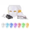 7 färger LED FACIAL MASK MICROCURRENT LED Photon Therapy Machine Light Therapy Acne Mask med nacke LED Beauty Machine