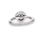 Anel real 925 prata esterlina CZ Diamond com logotipo e caixa original Fit Pan estilo casamento noivado jóias para mulheres W199