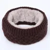 Winter Warm Men And Women Knitted Scarves Pure Wool Knitting Rings Velvet Inside Unisex Design 13 Colors 25x23cm