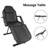 Chaise de tatouage de lit de massage de SPA de salon de beauté réglable de vente en gros de ventes chaudes avec le noir de tabouret