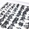 Całe 50pcs Pierścienie ze stali nierdzewnej Style Style Silver Gold Black MultiColor Laser Cut Stulowy Pierścień palca dla mężczyzn Kobiety Drop Shipp306s