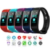 Y5 Smart Watch Blood Oxygen Hjärtfrekvens Monitor Fitness Tracker Smart Armbandsur Vattentät Passometer Smart Armband för iPhone IOS Android