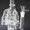 Thick Glass Smoking Pipe 9 inch Transparent Recycler Oil Dab Rigs Clear Smoking Pipes Glass Bong Oil Rig Shisha Hookah Water Glass Pipe