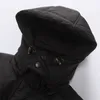 Herren Daunenparkas mit Kapuze, extra lang, 90 % Entenmantel, Herren, lässig, schwarz, Oberbekleidung, Jacken, männlich, dicker Mantel, modische Pufferjacke JK-7841