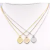 Collana di amore del cuore di marca di nuovo design di moda per le donne Accessori in acciaio inossidabile Collana di amore del cuore di zircone per i gioielli delle donne