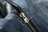 Весенняя осенняя мужская джинсовая куртка повседневная стойка воротник тонкие ретро -джинсы короткие