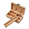 Newest Handmade Stash Natural Wood Smoking Case Innovative Design Storage Box Rolling Handroller Cigarette Tobacco Tool Container DHL