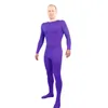 Tuta calda Body Costume Elasticizzato Completo in pelle con piedi per tutto il corpo Mens Unitard Lycra Spandex Tuta Zentai Catsuit Hoodless1