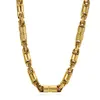 Couleur or titane acier inoxydable byzantin 55 CM 6 MM chaînes à maillons lourds colliers pour hommes HIP Hop bijoux livraison directe
