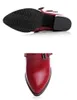 Taglie forti da 33 a 42 a 48 stivaletti con fibbie western scarpe con tacco grosso rosso grigio nero 6 cm