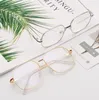 Vente en gros - Amoureux des montures de lunettes fraîches avec des lunettes décoratives en métal Cadre Tendance Box Kicking Flat Mirror