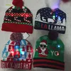 Kids Christmas Hats LED Light UP Hat Santa Claws Funny Hats Knitted Hat for Kid For Christmas Party