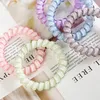 26colors Telephone Wire Cord Gum Hair Tie 6.5cm Girls Elastic HairBand Ring Rope Candy Color Bracelet Hair Accessories T2C5049