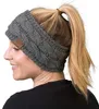 CC Haarband Kleurrijke gebreide gehaakte hoofdband Winter oorwarmer elastische haarband Brede haaraccessoires5025185