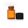 1ml 2ml 3ml 5ml Amber Glass Bottle Mini Essential Oil Jars Cosmetic Sample Packing Perfume Storage Container Vial Pots