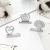 Love Crown Shell Shape Table Place Card Holder Name Number Card Clip Wedding Souvenirs Favor Party Decoration Supplies