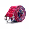 50 Färg Digital Utskrift Bomull Yoga Stretch Belt Fitness Exercise D-Ring Tvättbara Stretch Strap Yoga Belts Pilates Yoga Mat Strap