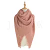 Fashion Woman Square Buff 140*140cm Color sólido Tassel Long Buff de invierno Winter Chawlps Pashmina Blanket DC948